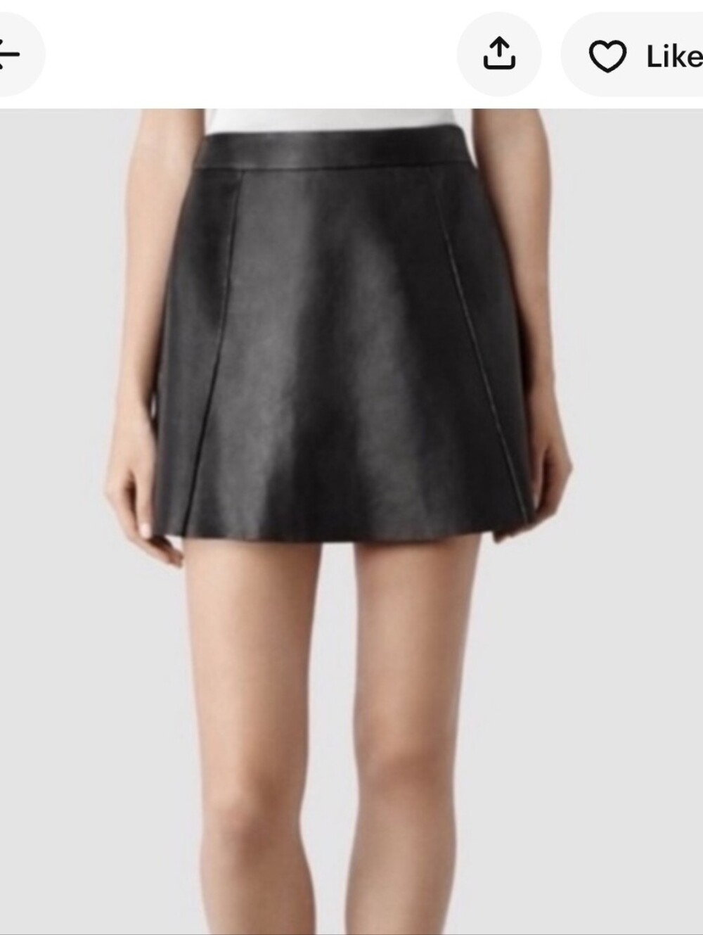 Allsaints 100% Leather Mini Skirt 6